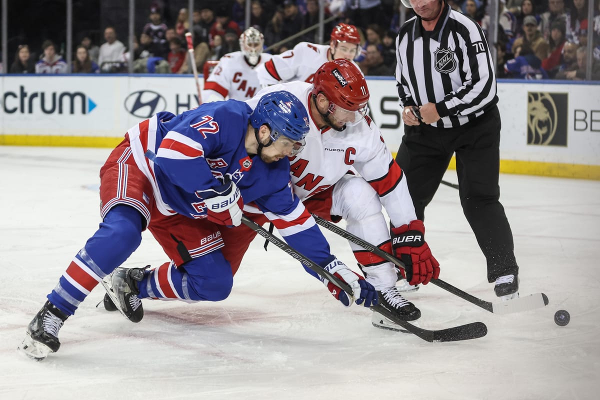 Recap: Rangers Stars Continue to Fail Them, Lose 3-1 to Carolina