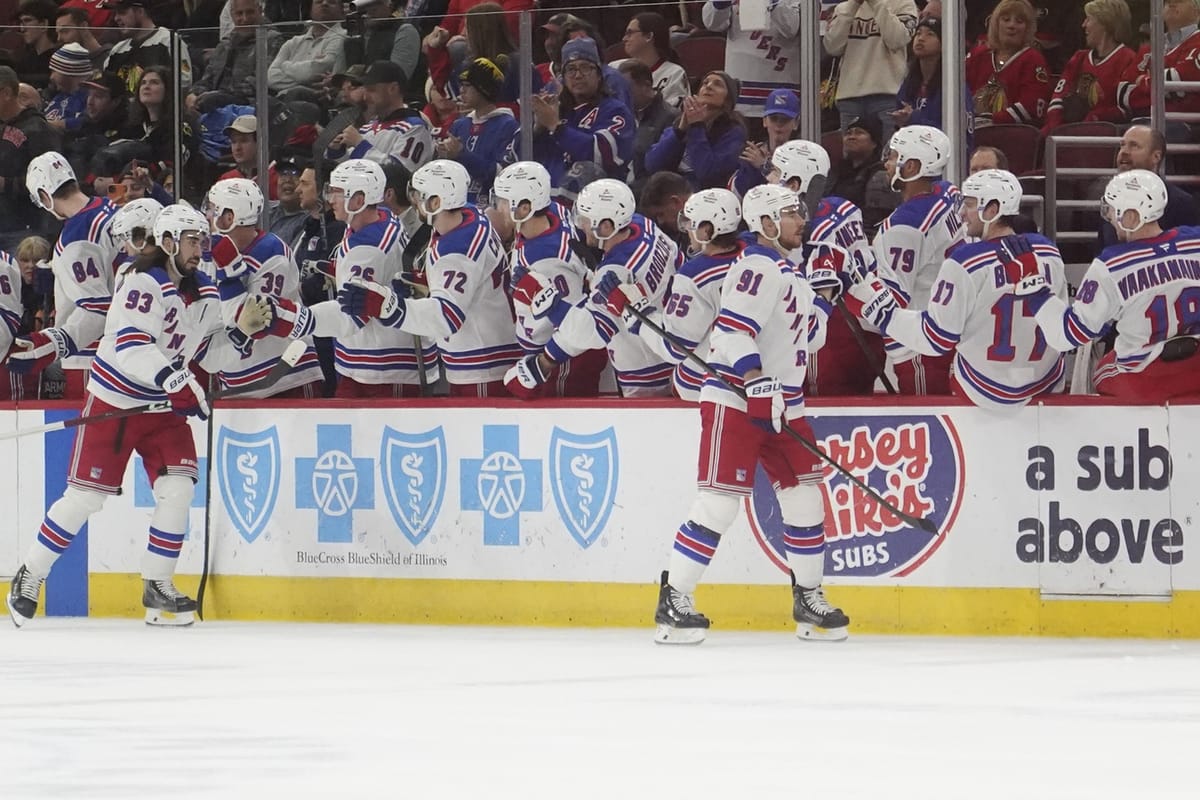 Recap: Four Unanswered Goals Spark a Much Needed 6-2 Rangers Win in Chicago