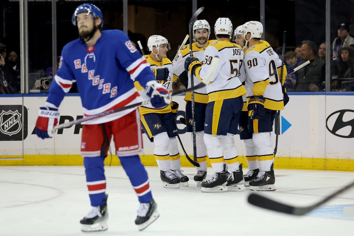 Recap: Rangers Head West After Uninspired Effort in 4-1 Loss to Nashville