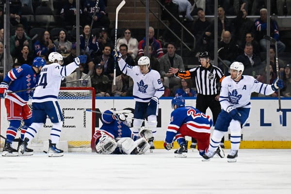 Recap: Maple Leafs Hand Rangers Third Consecutive Loss, 4-3