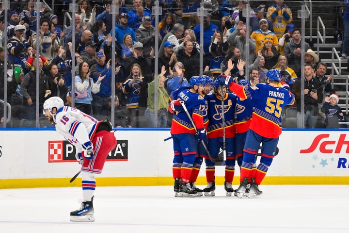 Rangers vs. Blues: Too Little Too Late